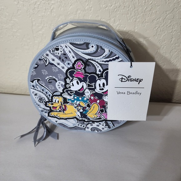 Vera Bradley Handbags - Vera Bradley Disney Mickey Mouse Piccadilly Paisley Whimsy Cosmetic Bag Grey